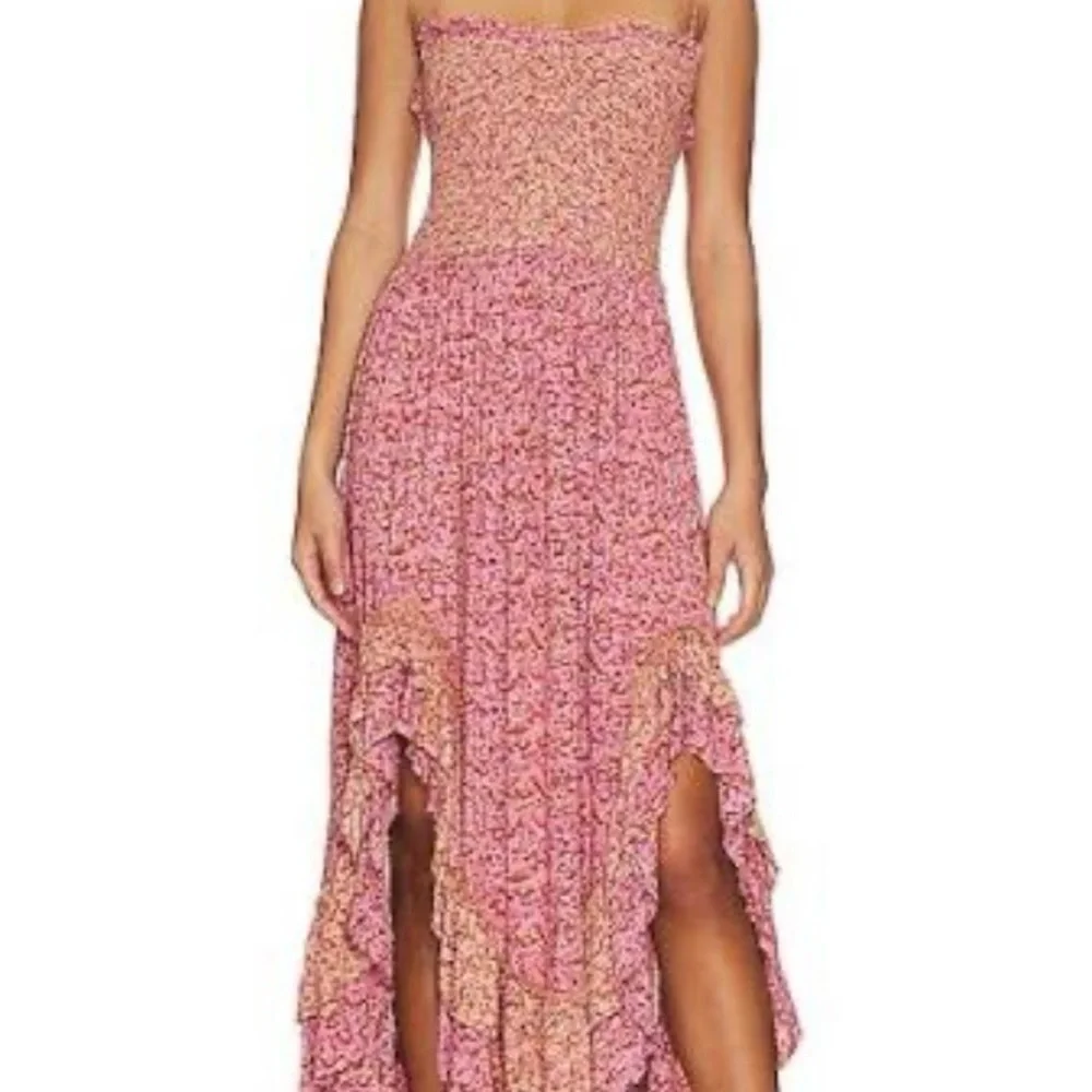 Free People One I Love Dress XS NWT Caramel Combo Floral Boho - Picture 3 of 6